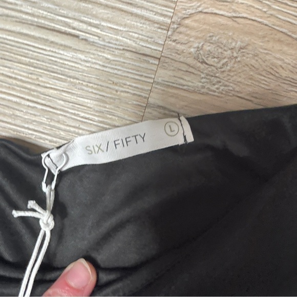 Six FIFTY One Shoulder Black Mini Dress Size Large NWT - Picture 12 of 12